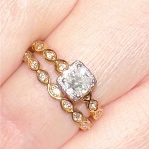 OBO —-3/8 ct Diamond 10K Gold Ring &
1/15 ct Diamond 10K Gold Ring